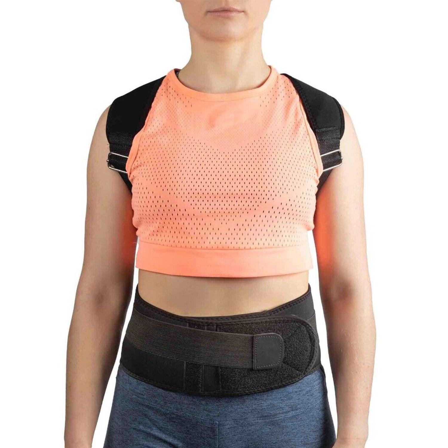 Back Brace For Posture - Magnetic Posture Corrector Adjustable Medical Clavicle Back Support Brace Exercise & Fitness - Tophatter Daily Deals