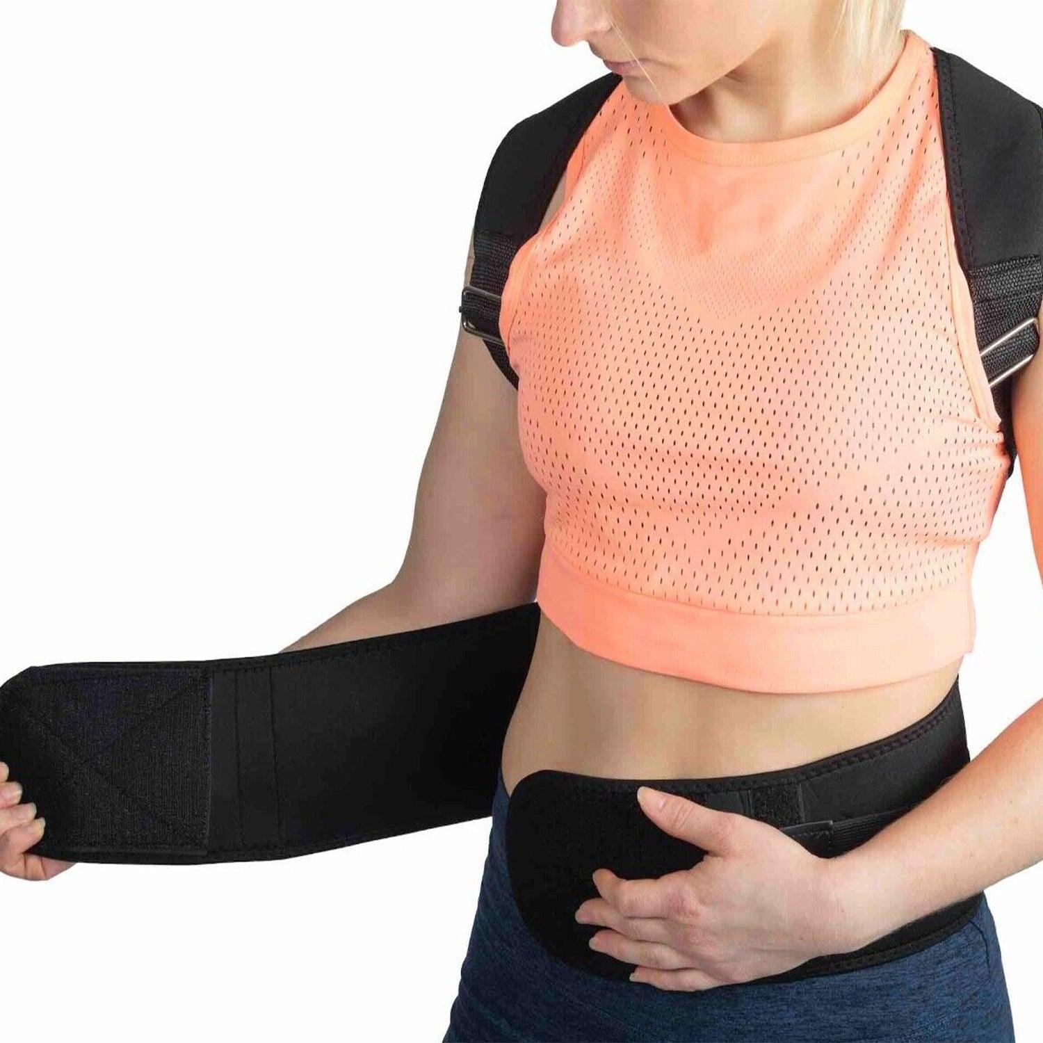 Back Brace For Posture - Magnetic Posture Corrector Adjustable Medical Clavicle Back Support Brace Exercise & Fitness - Tophatter Daily Deals