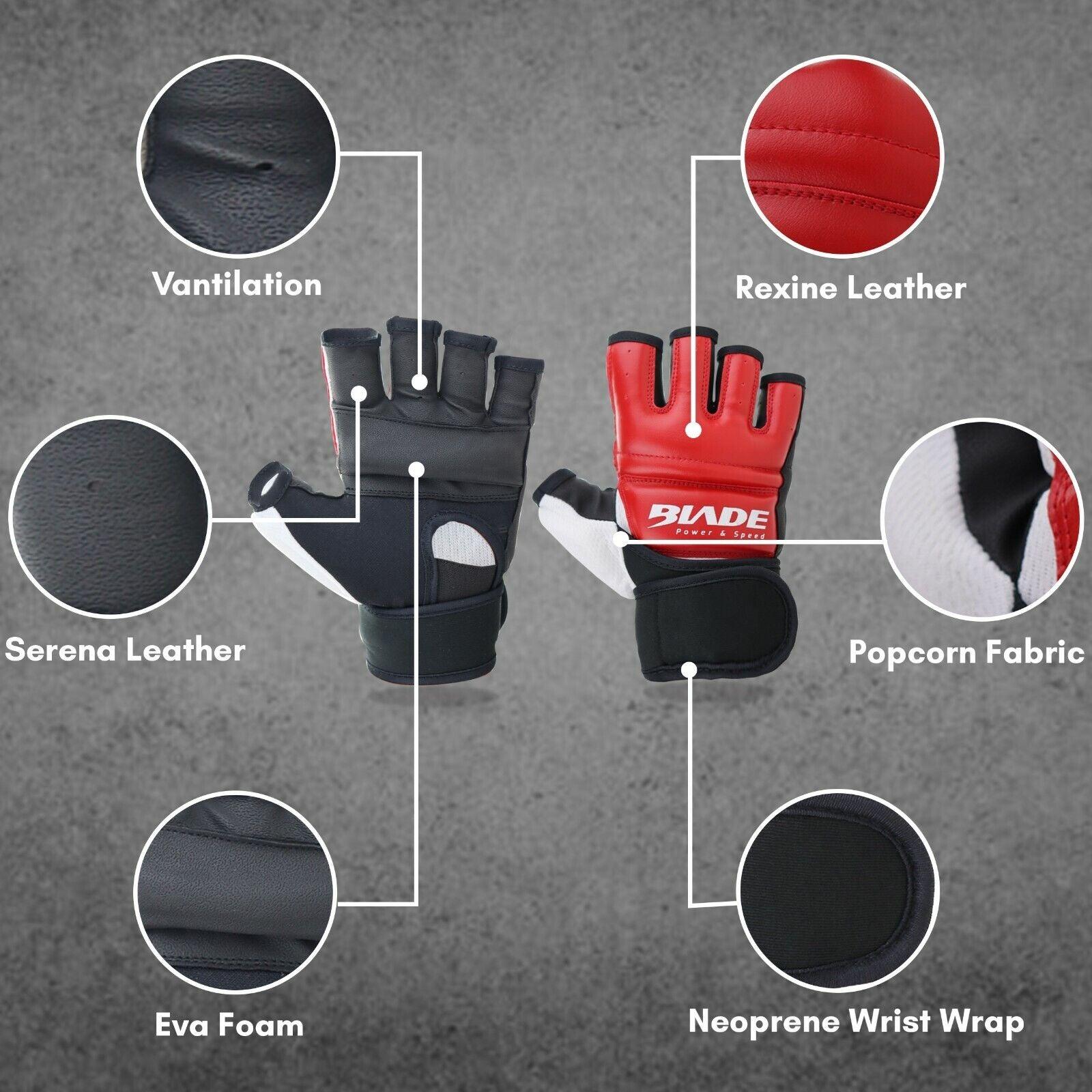 Best Boxing Gloves for Training - Blade Leather MMA Martial Arts Gloves Training Boxing Body Combat Punch Bag Sports & Outdoor - Tophatter Daily Deals