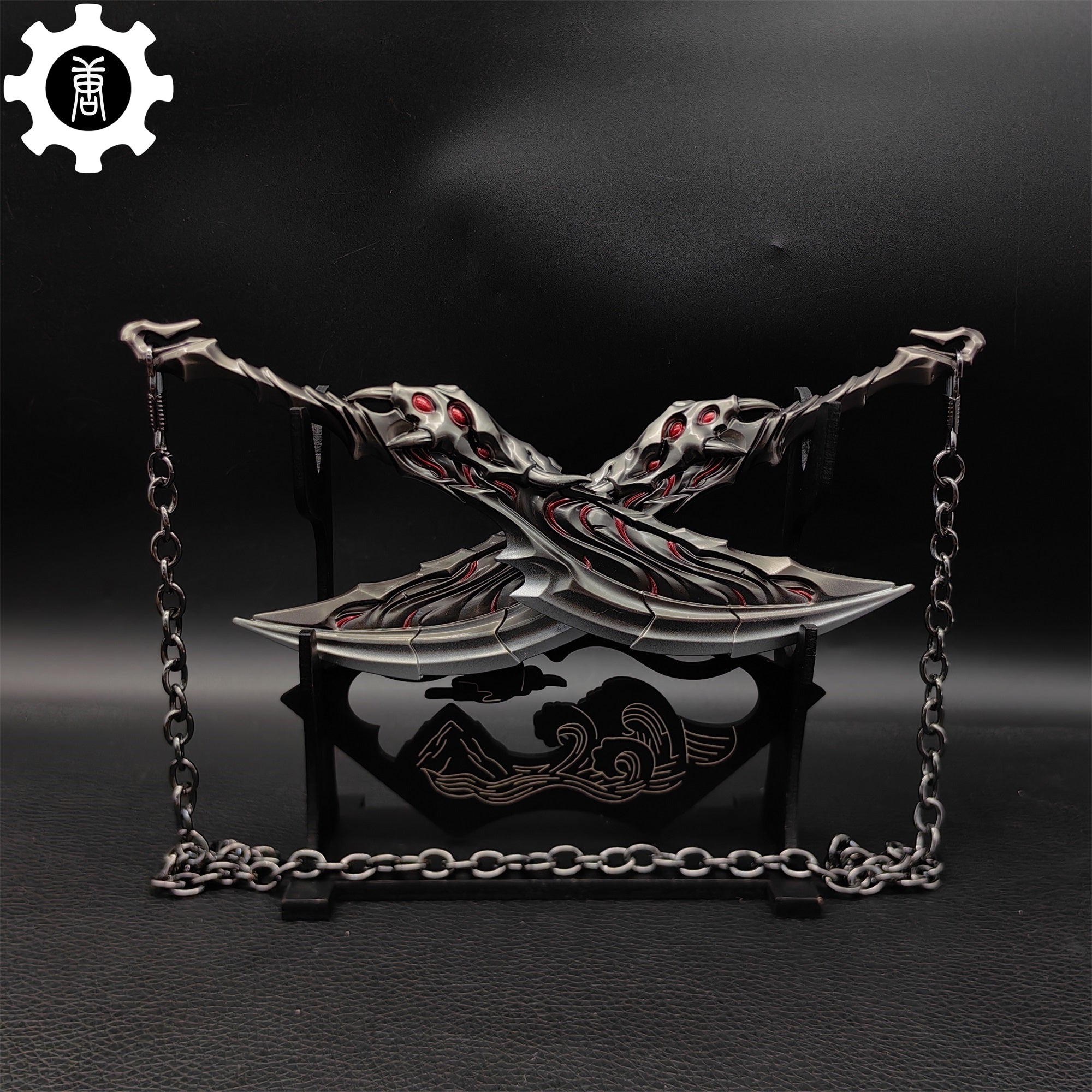 Blades Of Primordia Metal Game Prop 4 Colors White & Stand - Tophatter Daily Deals