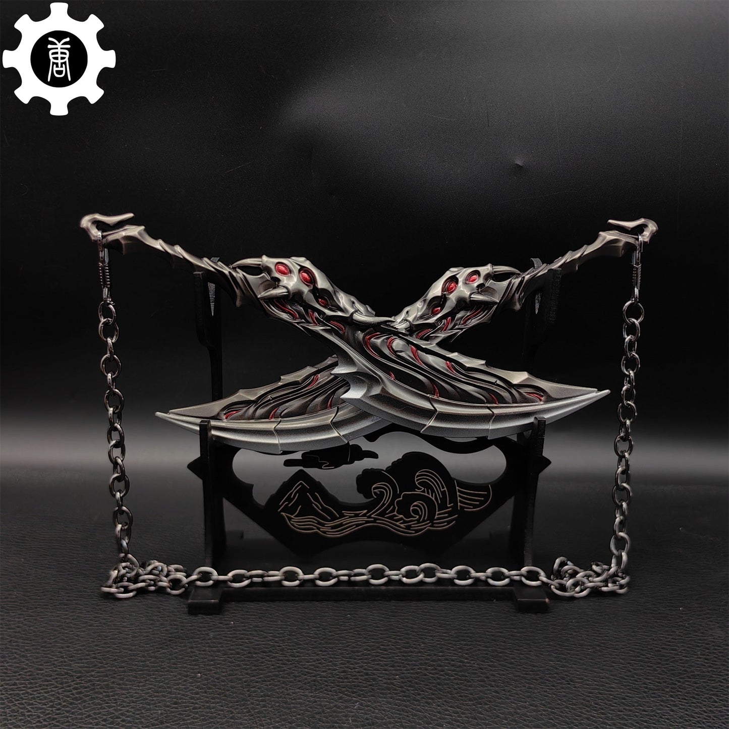 Blades Of Primordia Metal Game Prop 4 Colors White & Stand - Tophatter Daily Deals