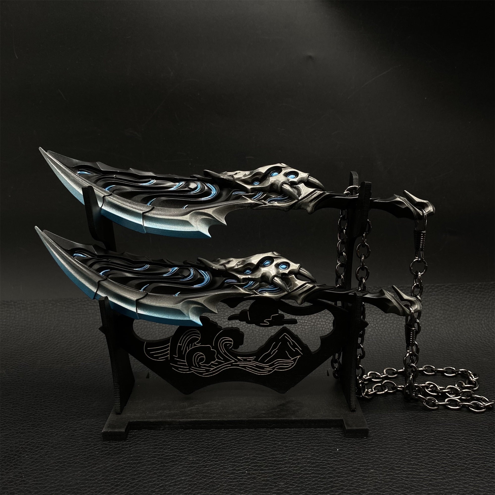 Blades Of Primordia Metal Game Prop 4 Colors Blue & Stand - Tophatter Daily Deals