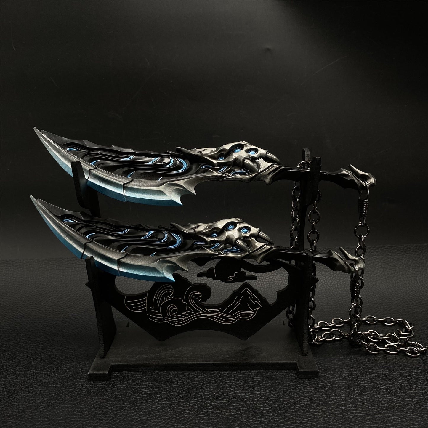 Blades Of Primordia Metal Game Prop 4 Colors Blue & Stand - Tophatter Daily Deals