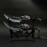 Blades Of Primordia Metal Game Prop 4 Colors Blue & Stand - Tophatter Daily Deals