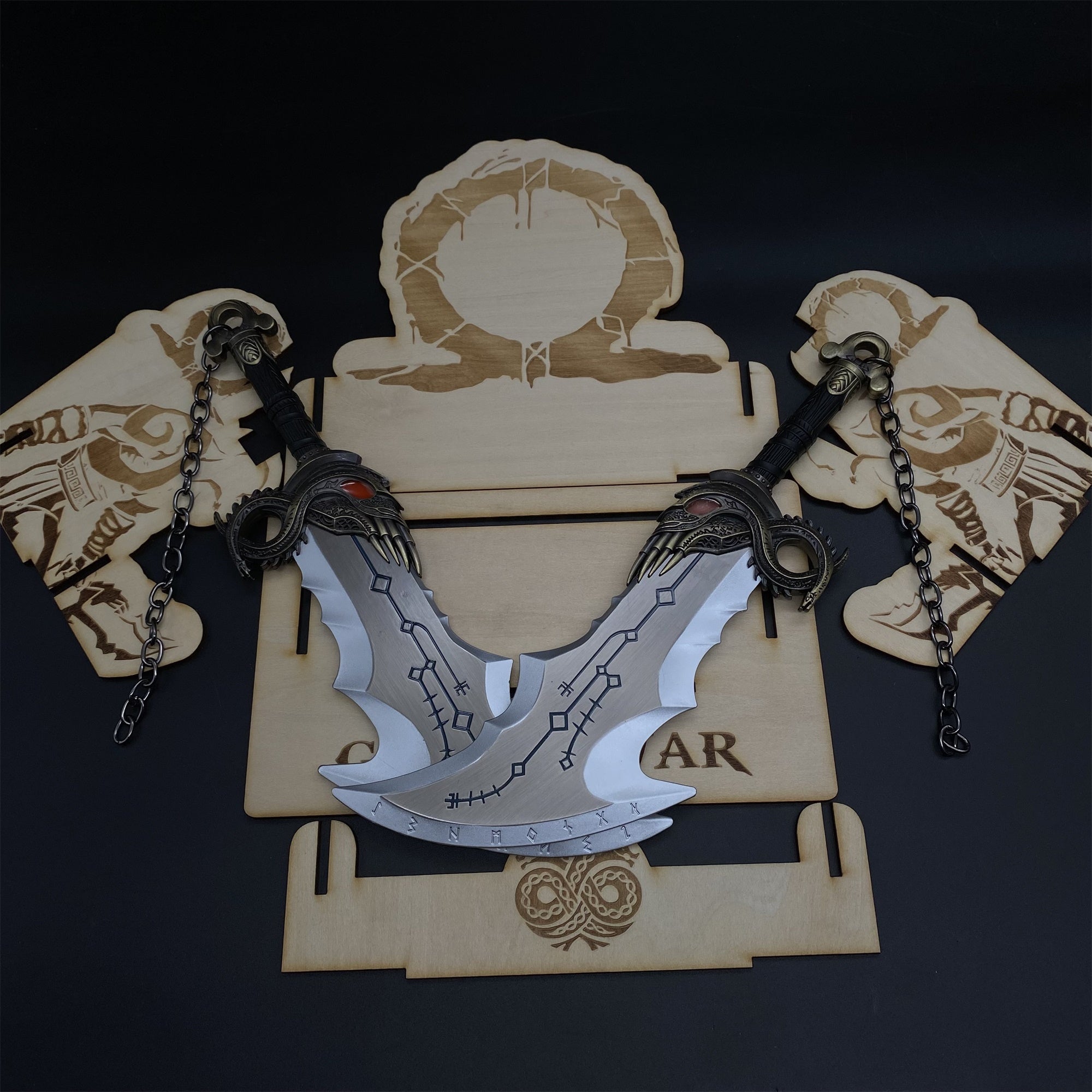 Metal Blades of Chaos 1:2 Luminous Replica - Tophatter Daily Deals