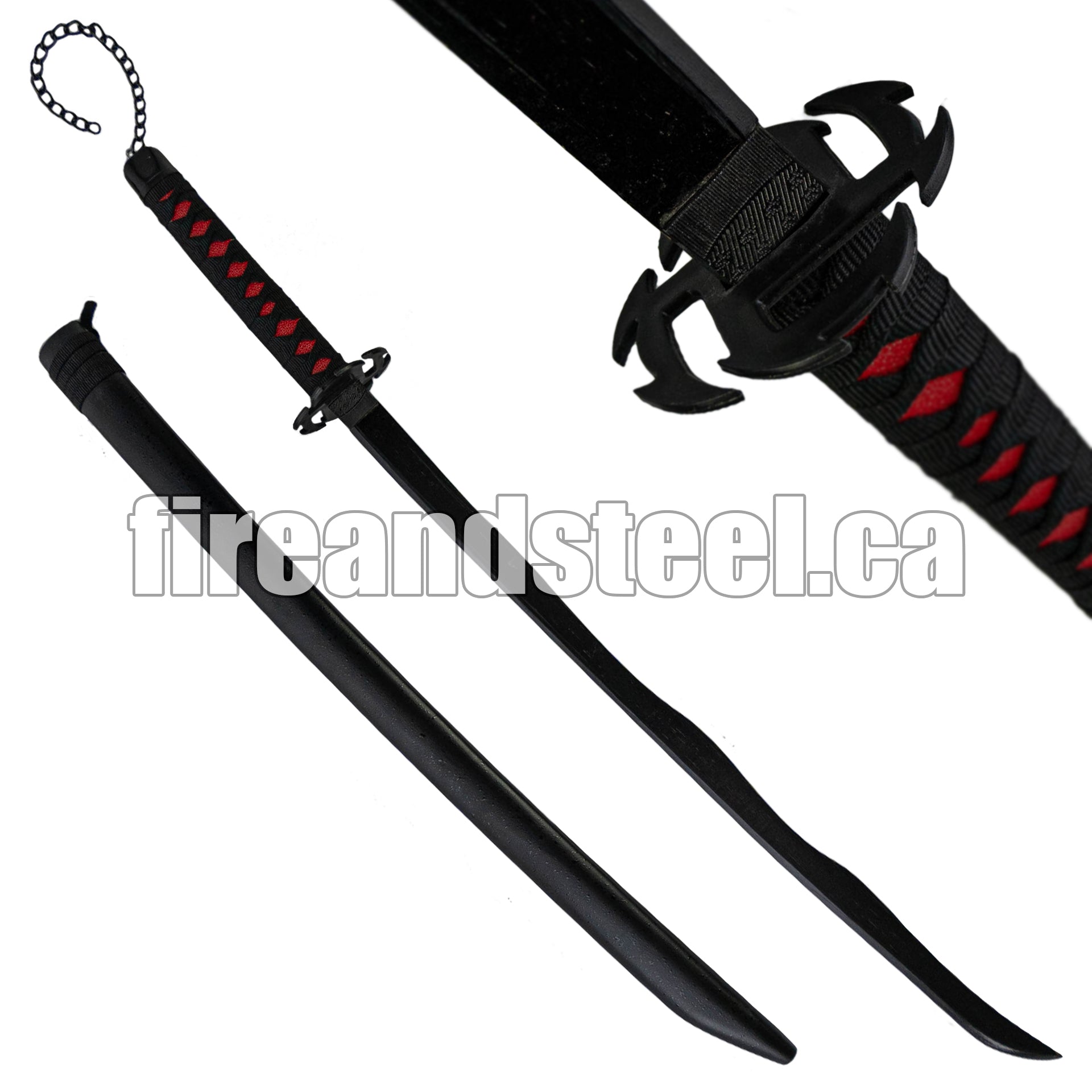 Kurosaki Ichigo's "Tensa Zangetsu" Fullbring Katana 1st Ed. (Wood) Anime Sword - Tophatter Daily Deals