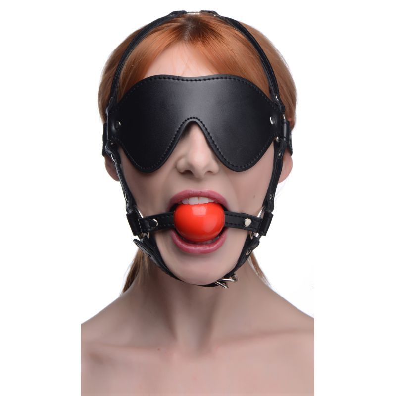 Blindfold Harness with Ball Gag > Bondage Gear > Gags and Bits - Tophatter Daily Deals
