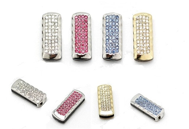 Fashion Mini Crystal Keychain Jewelry USB Flash Memory Drive - Blue USB Flash Drive - Tophatter Daily Deals