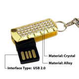 Fashion Mini Crystal Keychain Jewelry USB Flash Memory Drive 4 Colors USB Flash Drive - Tophatter Daily Deals