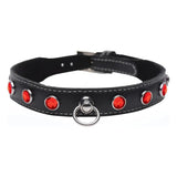 Bling Vixen Leather Choker with Red Rhinestones > Bondage Gear > Collars & Leashes - Tophatter Daily Deals