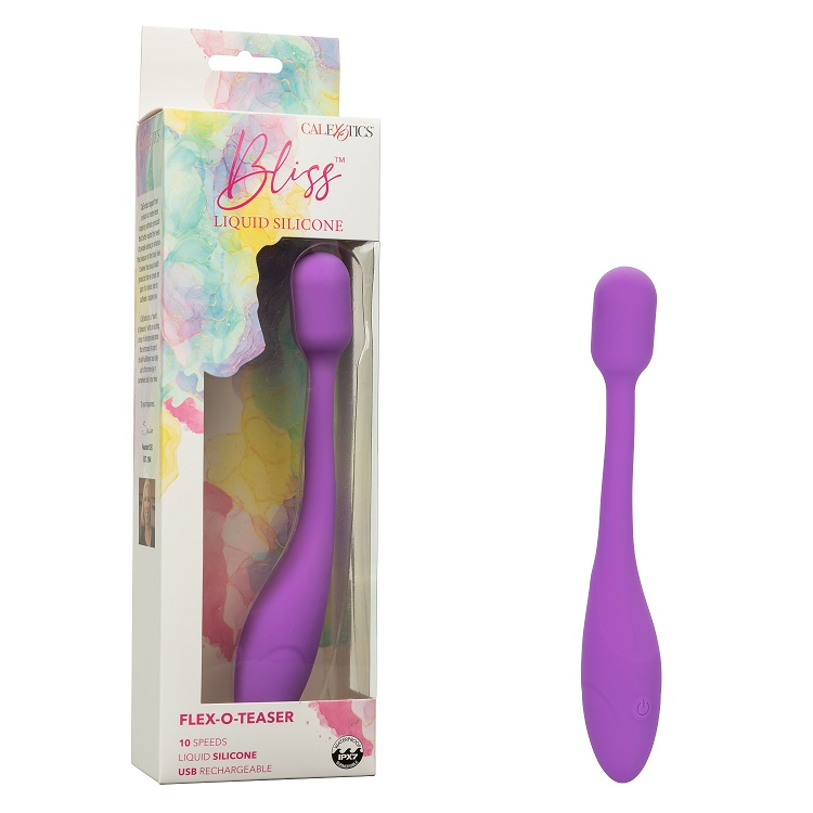 Bliss Liquid Silicone Flex-O-Teaser Purple Mini Massager with 10 Speeds and Flexible Neck > Vibrators > Standard Vibrators - Tophatter Daily Deals