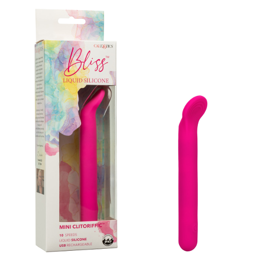 Bliss Liquid Silicone Mini Clitoriffic Vibrator, Pink, 10 Speed Rechargeable > Vibrators > Mini Vibrators - Tophatter Daily Deals