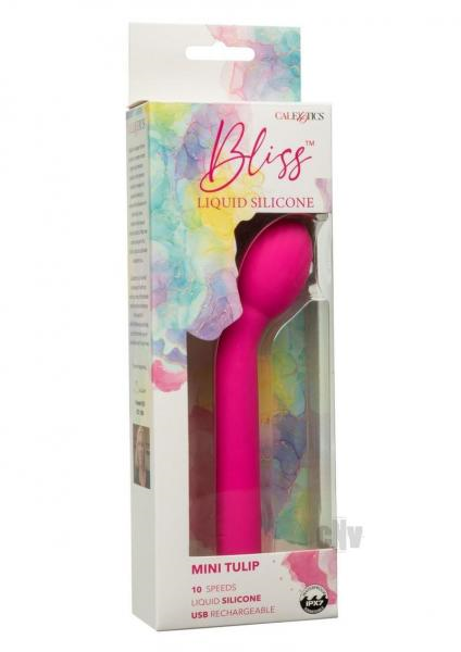 Bliss Liquid Silicone Mini Tulip Pink G-Spot Stimulator with 10 Vibration Speeds > Sex Toys For Ladies > G-Spot Vibrators - Tophatter Daily Deals