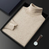 Soft Classic Men's Turtleneck Sweater - Cashmere, Warm Wear Beige - Tophatter Daily Deals