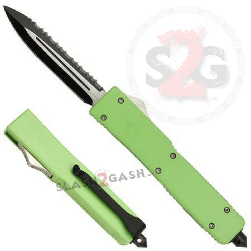 Blockade Zombie Killer OTF Automatic Knife Double Edge Serrated Knife-OTF - Tophatter Daily Deals