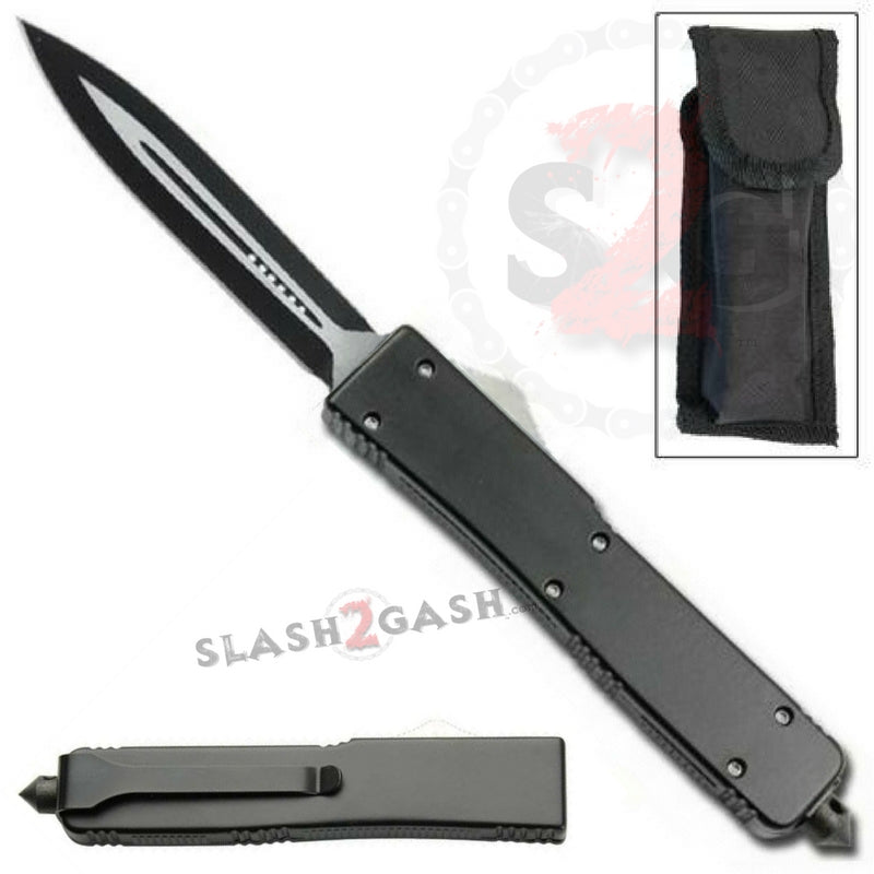 Blockade OTF Double Action Automatic Knife Black 2 Tone - Dual Edge Knife-OTF - Tophatter Daily Deals