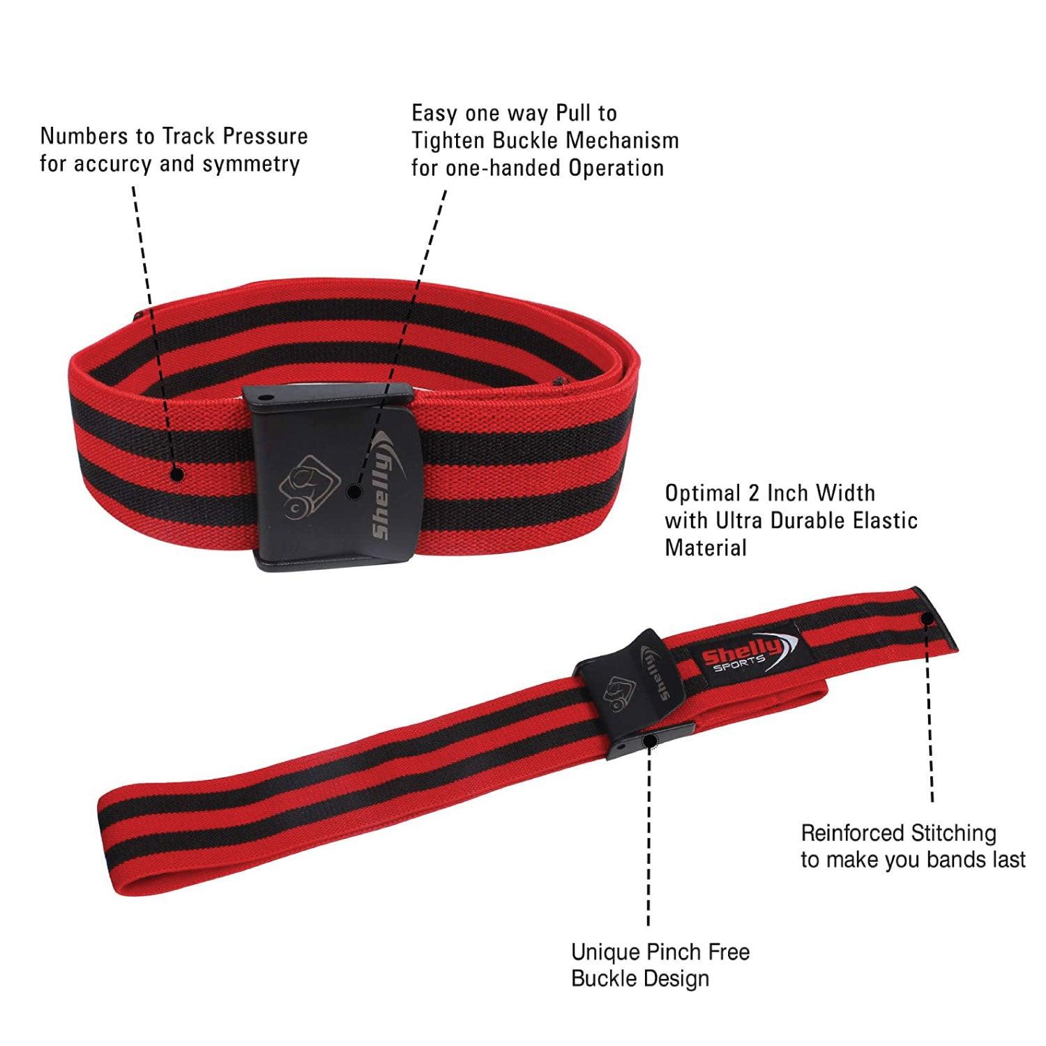 Blood Flow Restriction Bands - Shelly Blood Flow Restriction Bands Occlusion Bands Flexible for Arms and Legs Exercise Bands - Tophatter Daily Deals