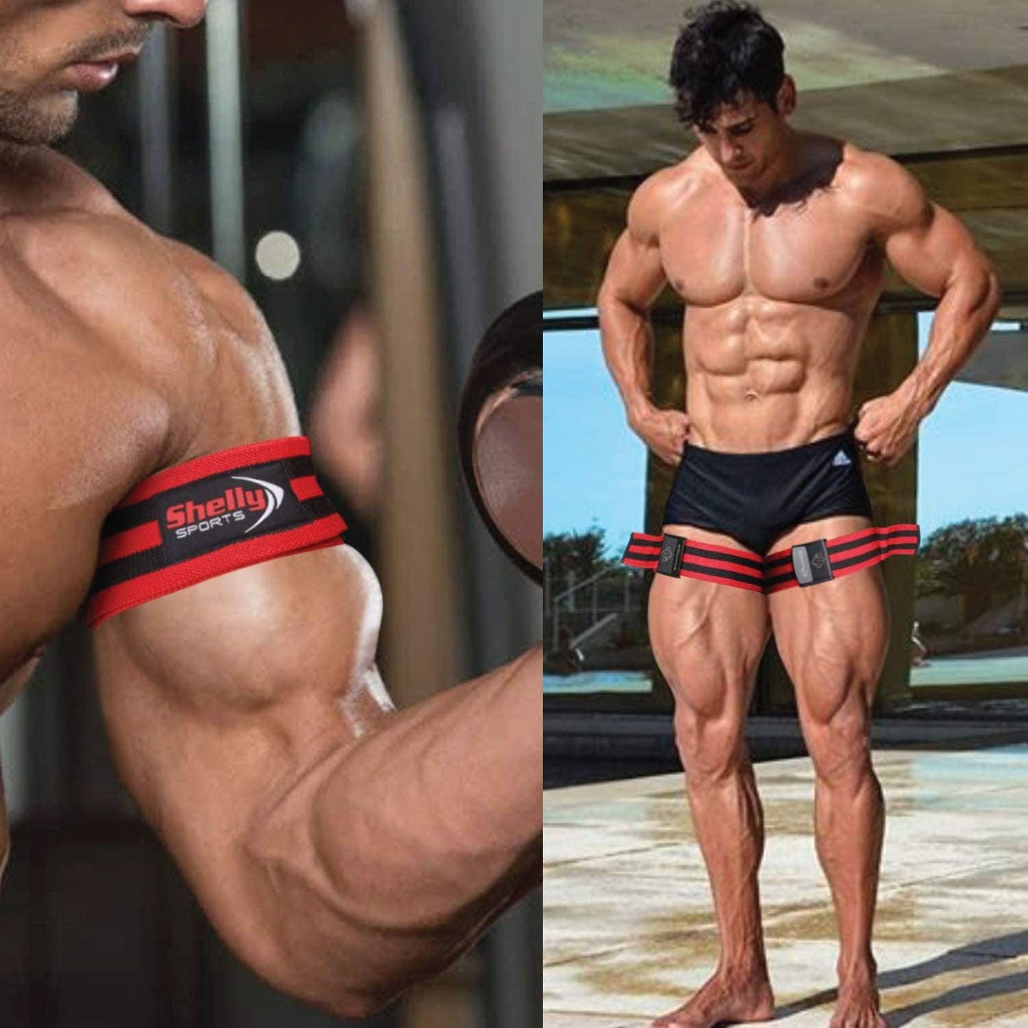 Blood Flow Restriction Bands - Shelly Blood Flow Restriction Bands Occlusion Bands Flexible for Arms and Legs Exercise Bands - Tophatter Daily Deals