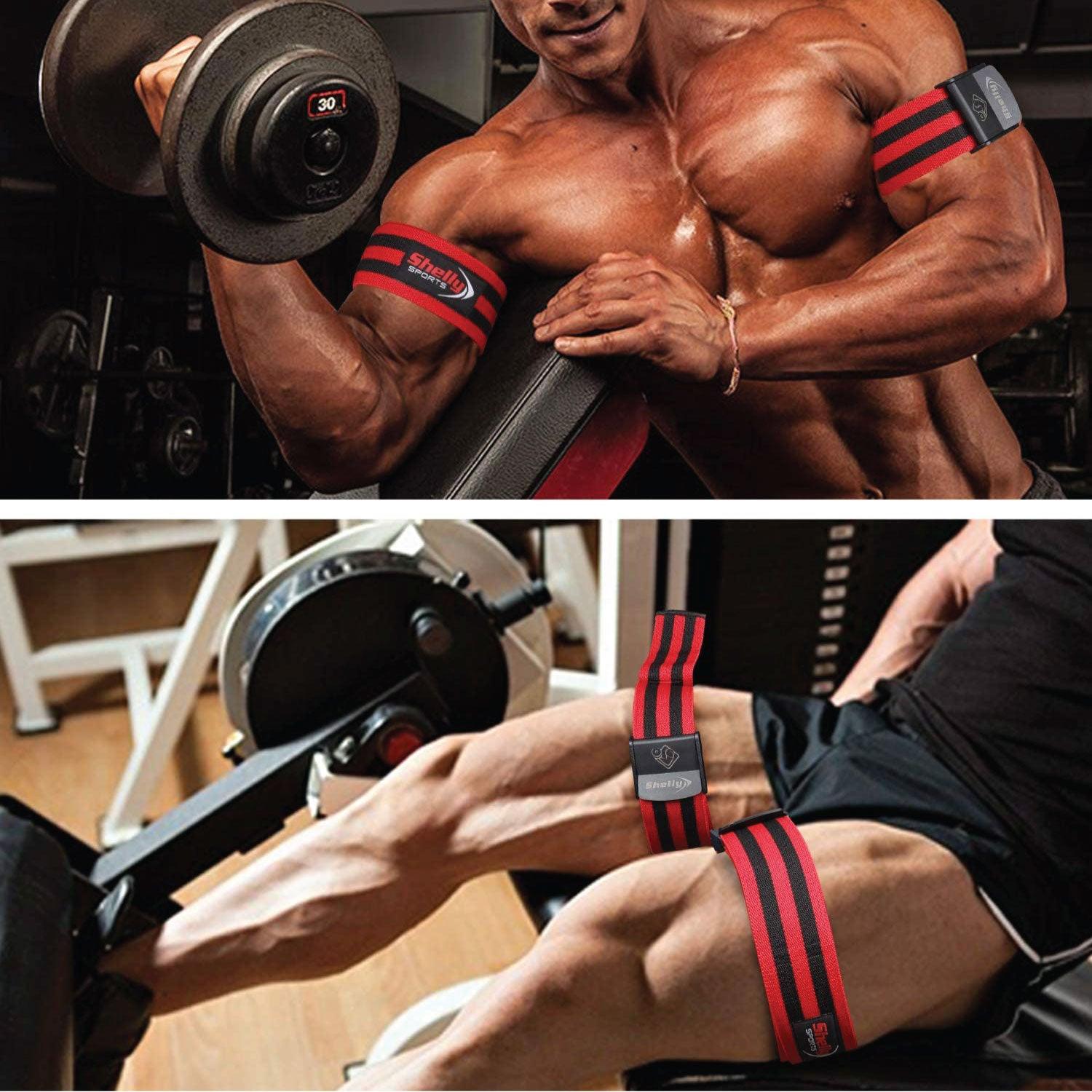 Blood Flow Restriction Bands - Shelly Blood Flow Restriction Bands Occlusion Bands Flexible for Arms and Legs Exercise Bands - Tophatter Daily Deals