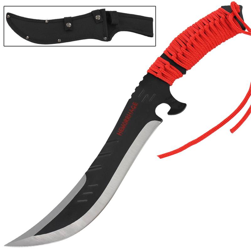Bloody Hemorrhage Full Tang Hunting Knife - Tophatter's Army Products & Self Defense Collectible Weapons - Tophatter Daily Deals