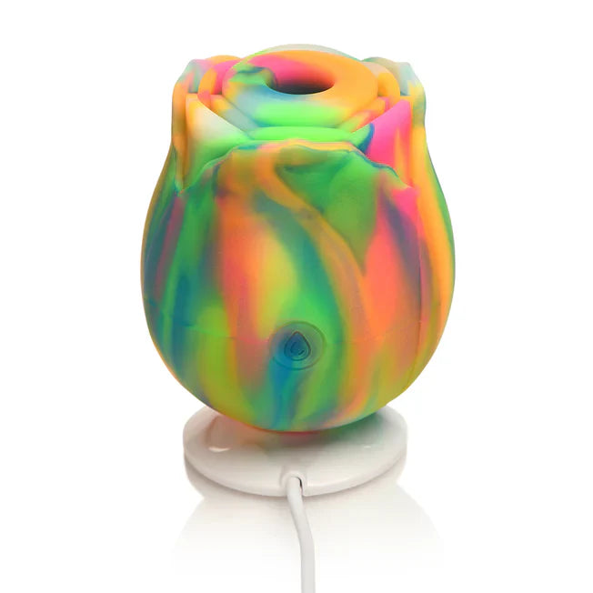 Bloomgasm Glow In The Dark Rose Suction Vibe - Tophatter Daily Deals