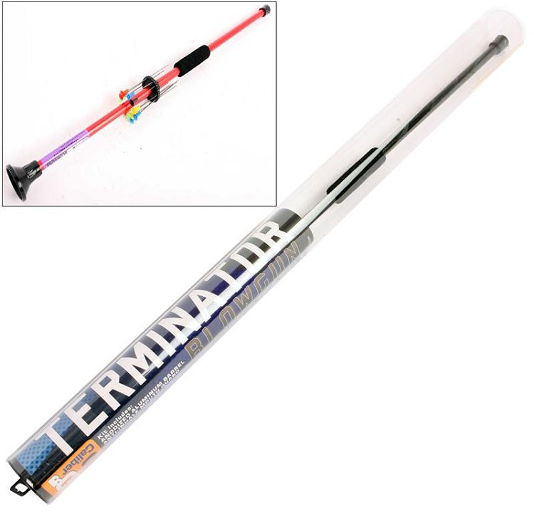 24 Inch .40 Calibre 1 pc. Terminator Blowgun Red in Plastic Tube Packaging Collectible Weapons - Tophatter Daily Deals