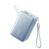 Anker Nano Power Bank (10K, 45W, Built-In Retractable USB-C Cable) Misty Blue Batteries & Power Accessories - Tophatter Daily Deals