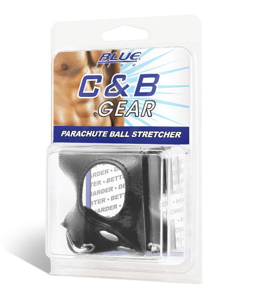Blue Line 3.5 Inch Parachute Ball Stretcher Black > Sex Toys For Men > Ball Stretchers - Tophatter Daily Deals