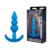 Blue Line 3.75 Inch Beginners Blue Beaded Plug with Tapered Tip and Flared Base > Anal Range > Butt Plugs - Tophatter Daily Deals