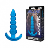 Blue Line 4.5 Inch Medium Blue Beaded Plug with Smooth Tapered Tip and Flared Base > Anal Range > Butt Plugs - Tophatter Daily Deals