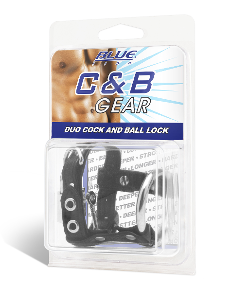 Blue Line Duo Cock and Ball Lock with Leather Strap and Metal Ring > Clothes > Mens Leather - Tophatter Daily Deals