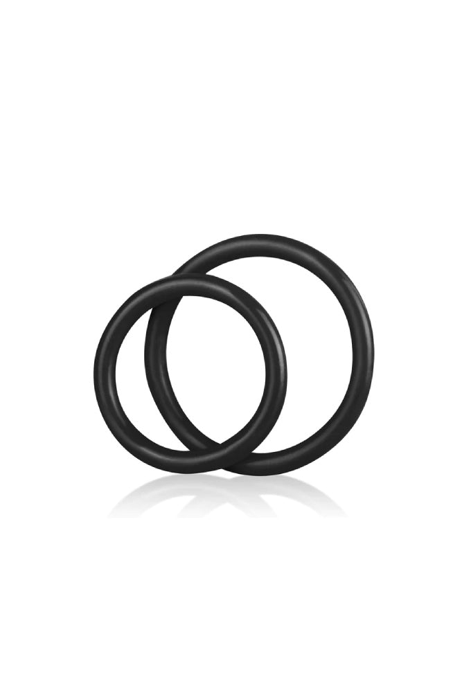 Electric Eel - Blue Line - Silicone Cock Ring Set - Black Sex Toy - Tophatter Daily Deals
