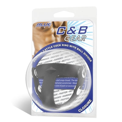 Blue Line T-Style Silicone Cock Ring With Ball Divider Closure > Clothes > Mens Leather - Tophatter Daily Deals
