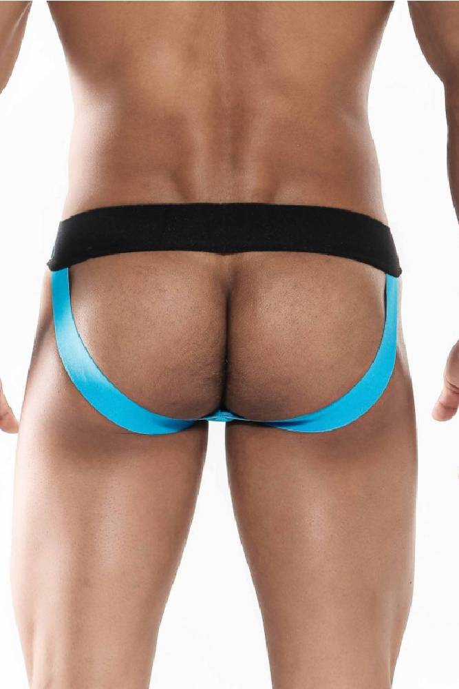 Male Basics - Neon Jockstrap - Blue - MBN04 - Tophatter Daily Deals