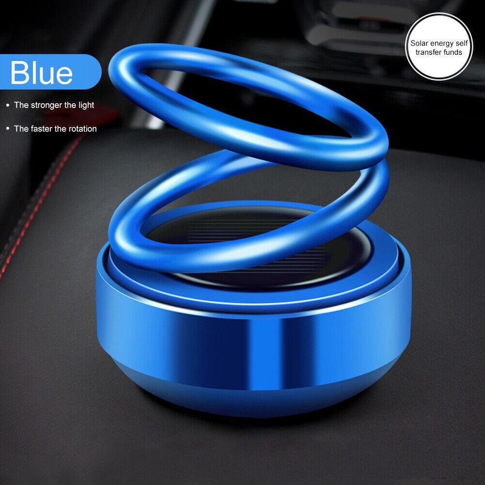 Portable Kinetic Heater - Mini Car Air Fresheners Auto Rotating Double Ring Solar Aromatherapy Perfume Diffuser Blue Car Accessories - Tophatter Daily Deals