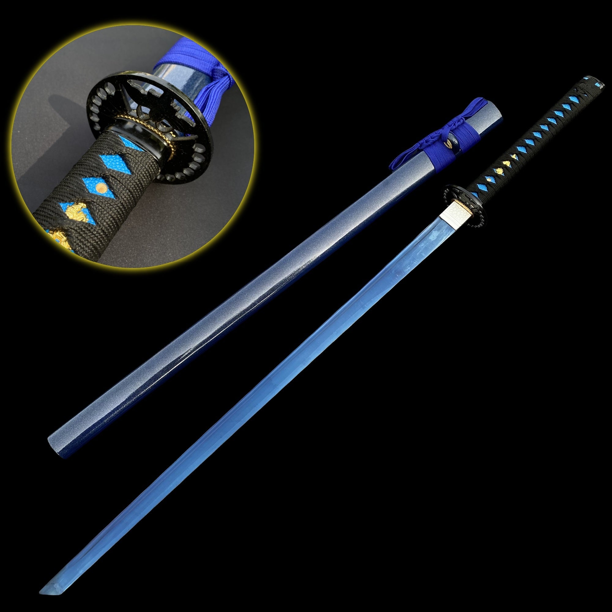 Carbon Steel Straight Blade Samurai Katana - Tophatter Daily Deals