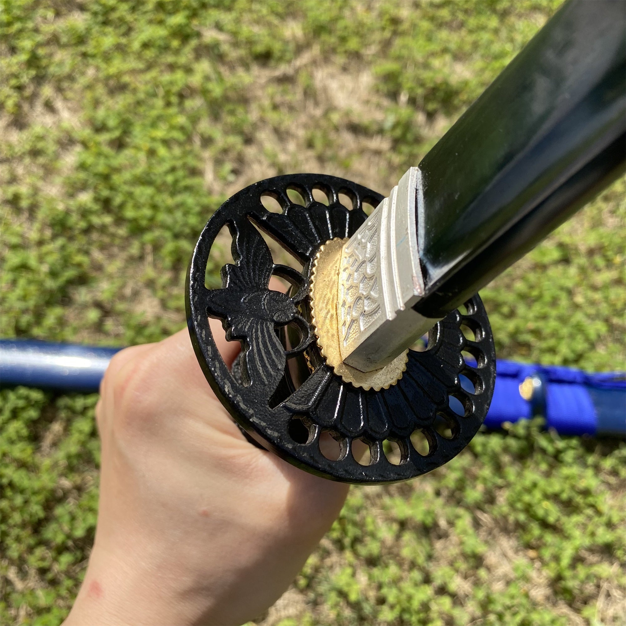 Carbon Steel Straight Blade Samurai Katana - Tophatter Daily Deals