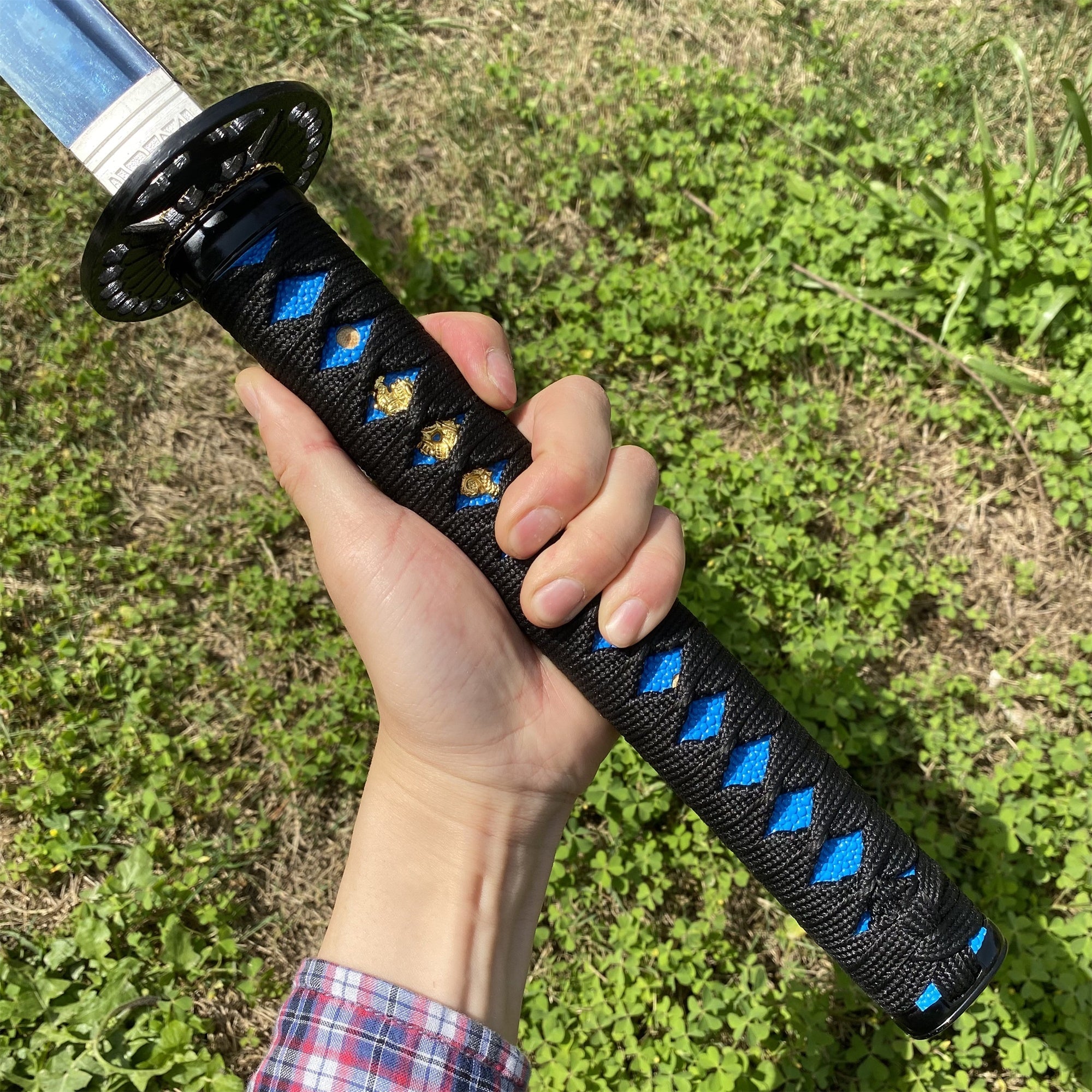 Carbon Steel Straight Blade Samurai Katana - Tophatter Daily Deals