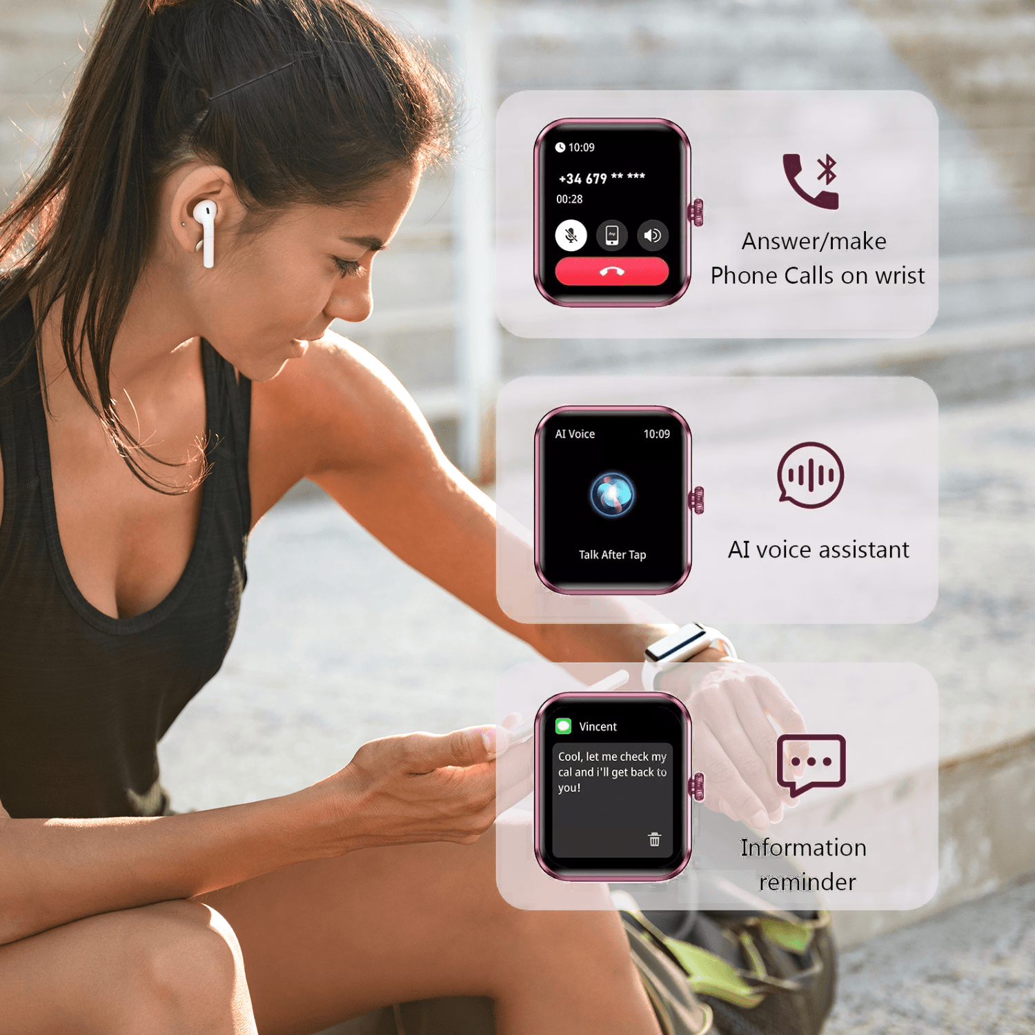 Fitness Tracker Watch – Smart Activity Watch With Heart Rate & BP Monitor For Men & Women Sport Watches Electronic - Tophatter Daily Deals