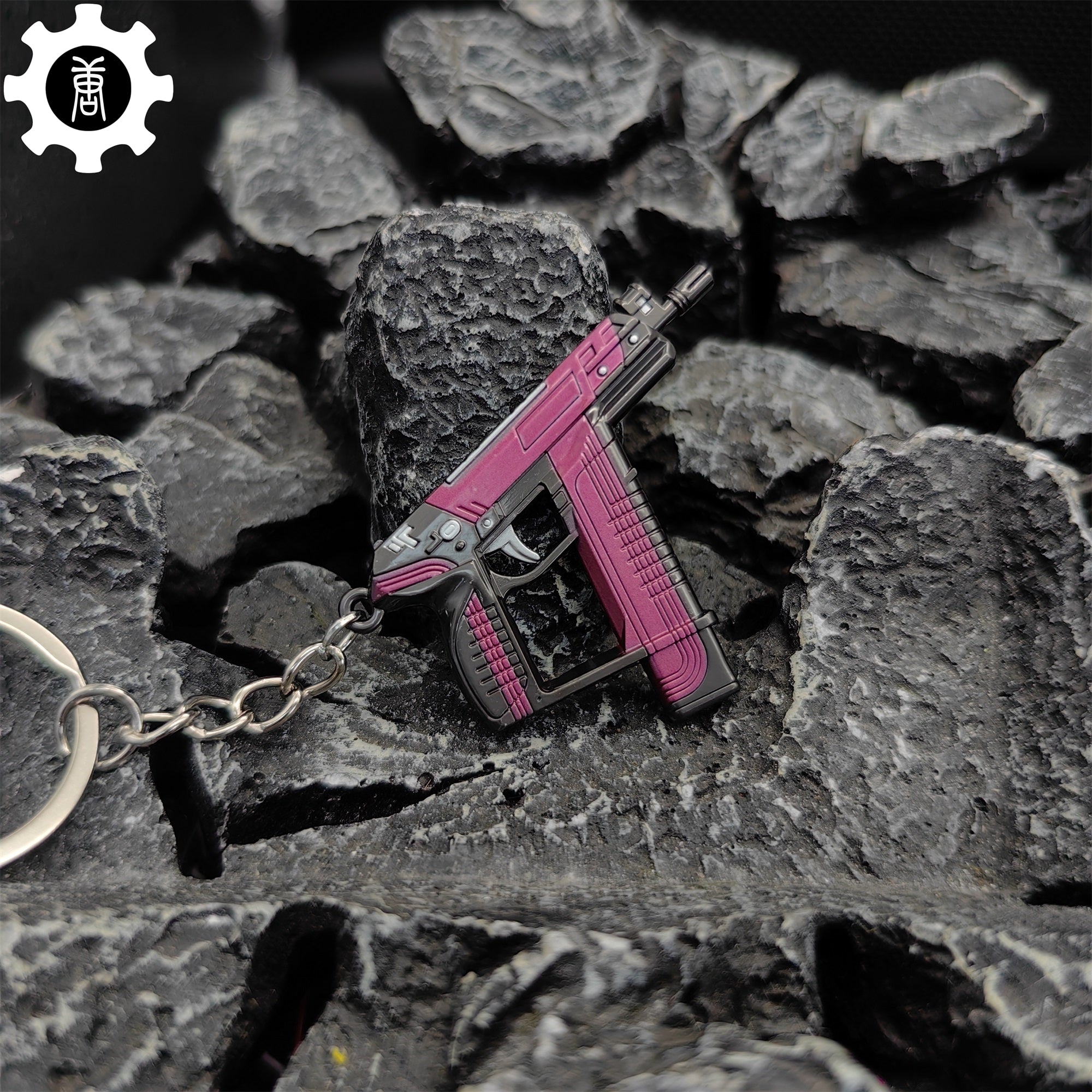 Mini Blush Frenzy Gun Metal Keychain - Tophatter Daily Deals