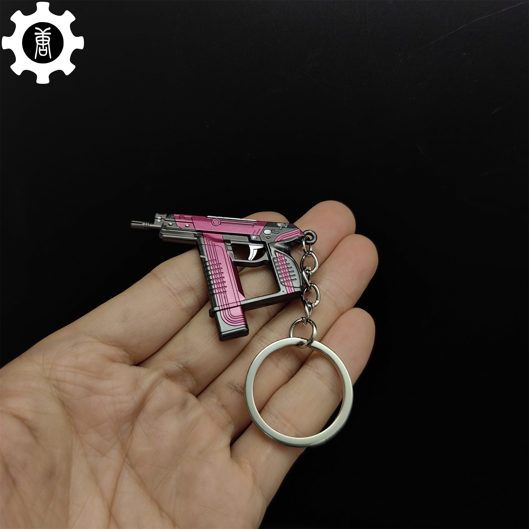 Mini Blush Frenzy Gun Metal Keychain - Tophatter Daily Deals