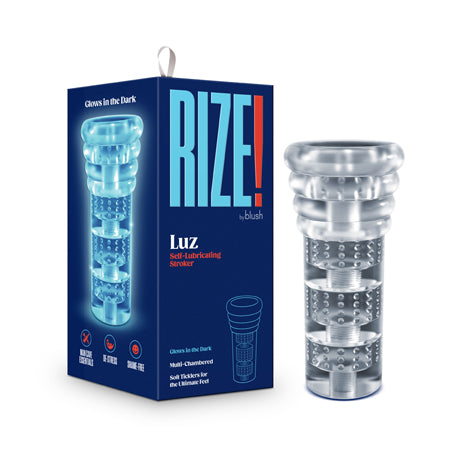 RIZE! Luz Glow in the Dark Self-Lubricating Clear Stroker - Tophatter Daily Deals