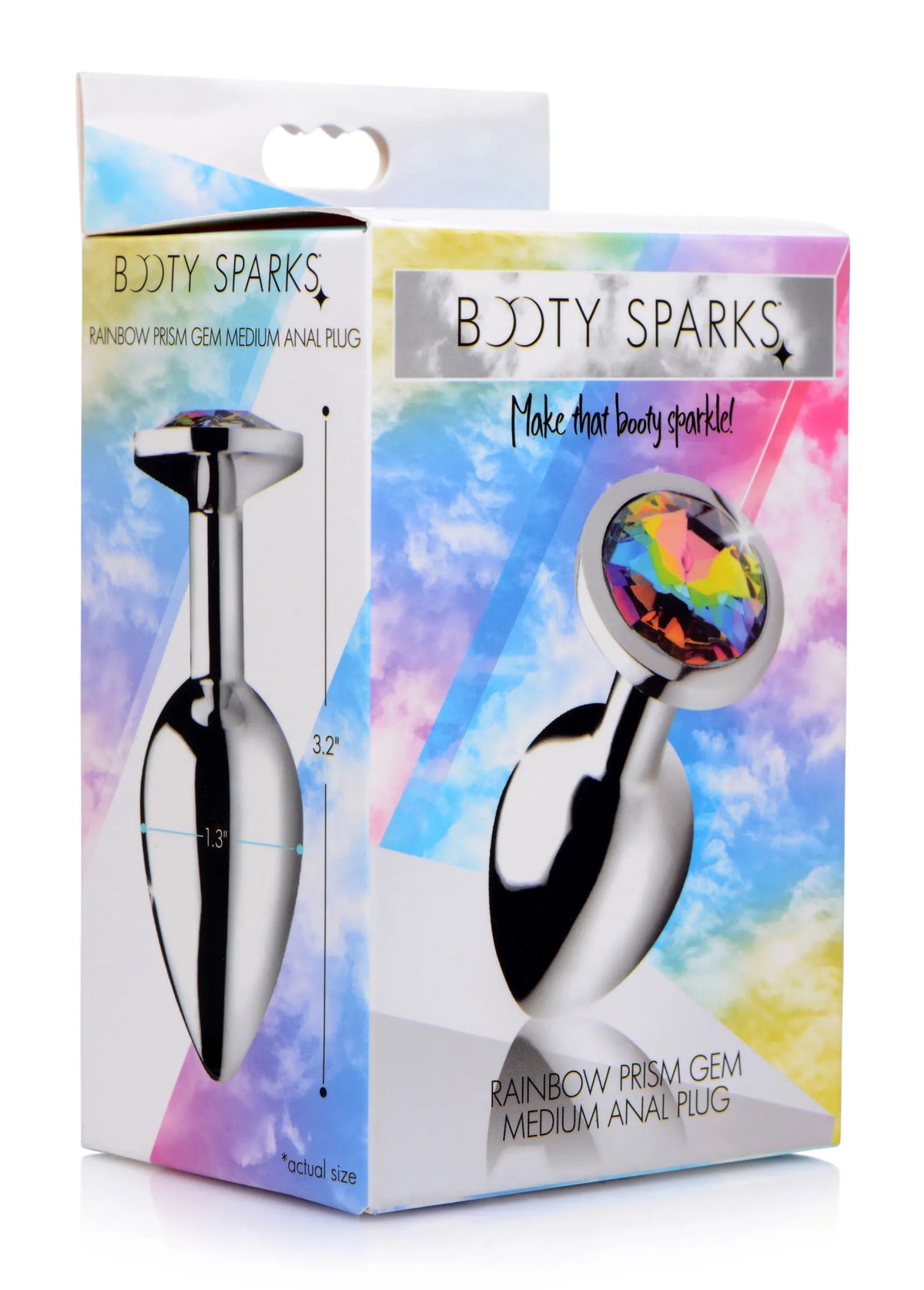 Rainbow Prism Gem Medium Butt Plug > Anal Range > Jewel Butt Plugs - Tophatter Daily Deals