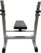 Folding Weight Bench With Rack - All-in-one Home Gym Bench Press & Dip Station Exercise & Fitness - Tophatter Daily Deals