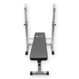 Folding Weight Bench With Rack - All-in-one Home Gym Bench Press & Dip Station Exercise & Fitness - Tophatter Daily Deals