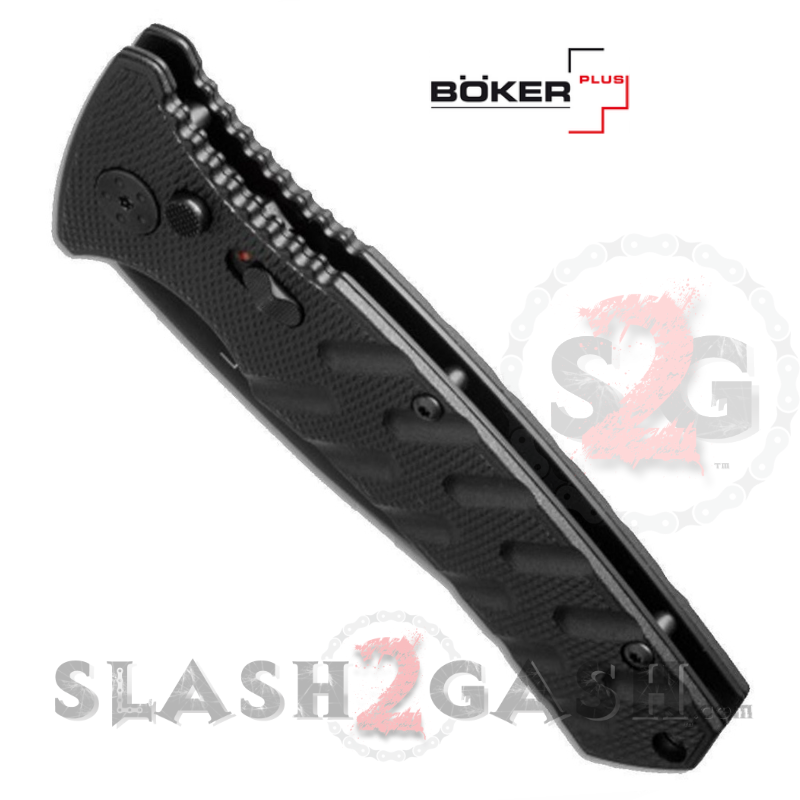 Boker Plus Strike Automatic Knife w/ Carry Case - Tanto Serrated Knife-Auto - Tophatter Daily Deals