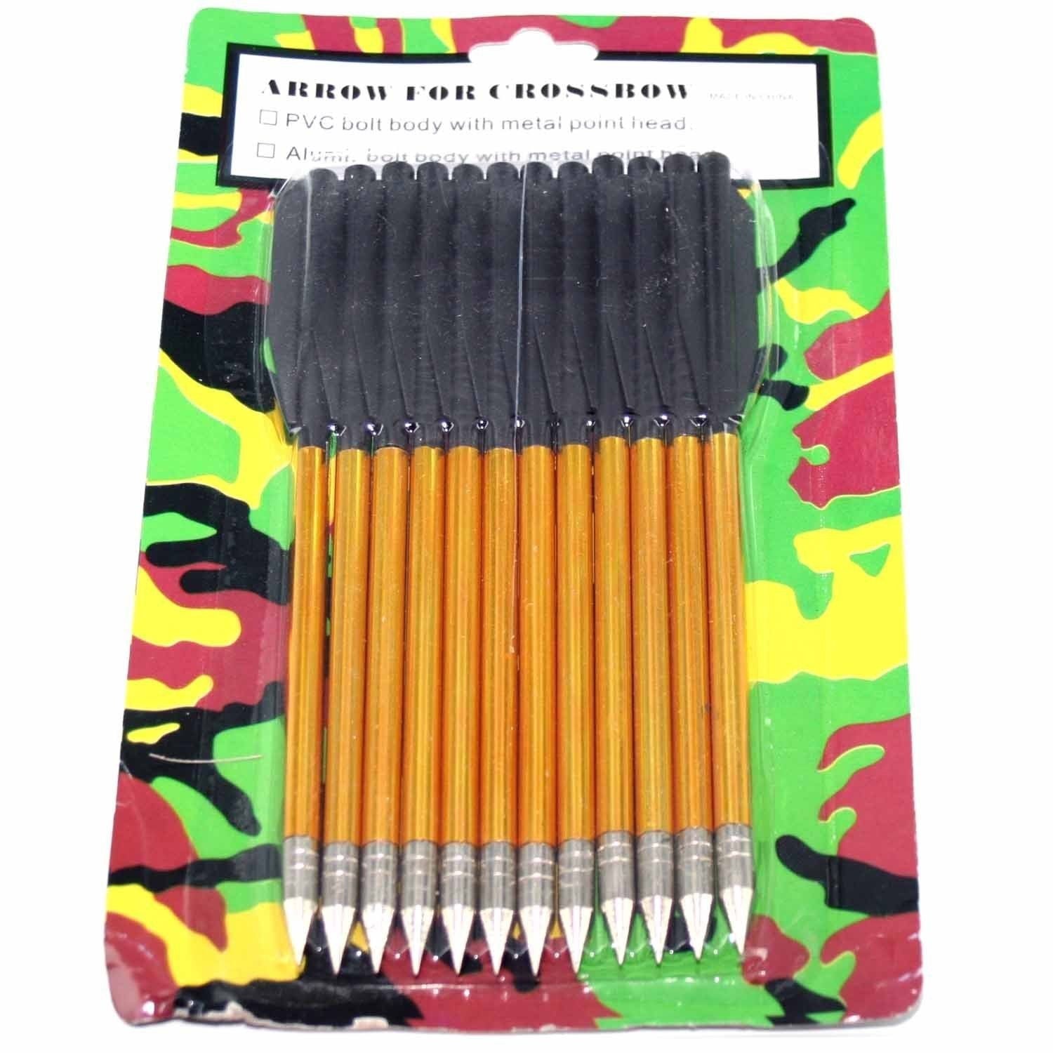 24 Aluminum Bolts 50 & 80 lb Archery Pistol Crossbow Metal Arrow High Quality Crossbow - Tophatter Daily Deals