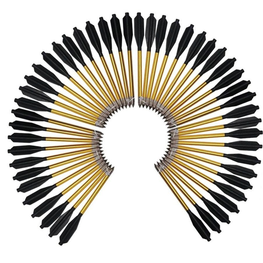 48 Aluminum Bolts 50 & 80 lb Archery Pistol Crossbow Metal Arrow High Quality Crossbow - Tophatter Daily Deals