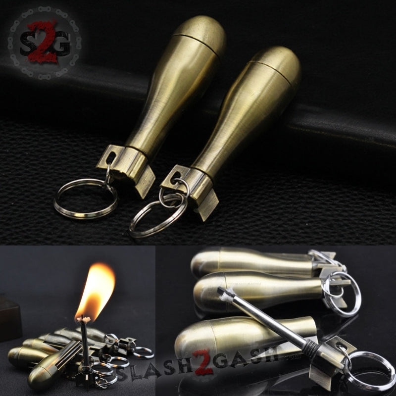 Metal Fire Starter - Emergency Permanent Match Survival Key Chain Bomb Key Chain - Tophatter Daily Deals