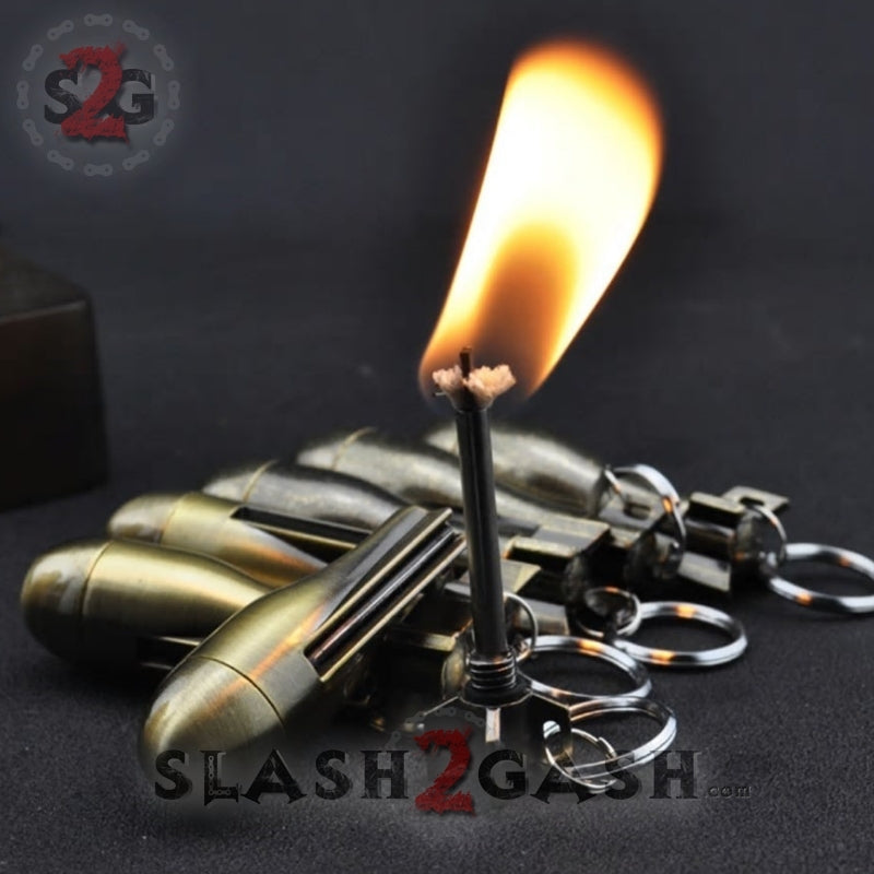 Metal Fire Starter - Emergency Permanent Match Survival Key Chain Key Chain - Tophatter Daily Deals